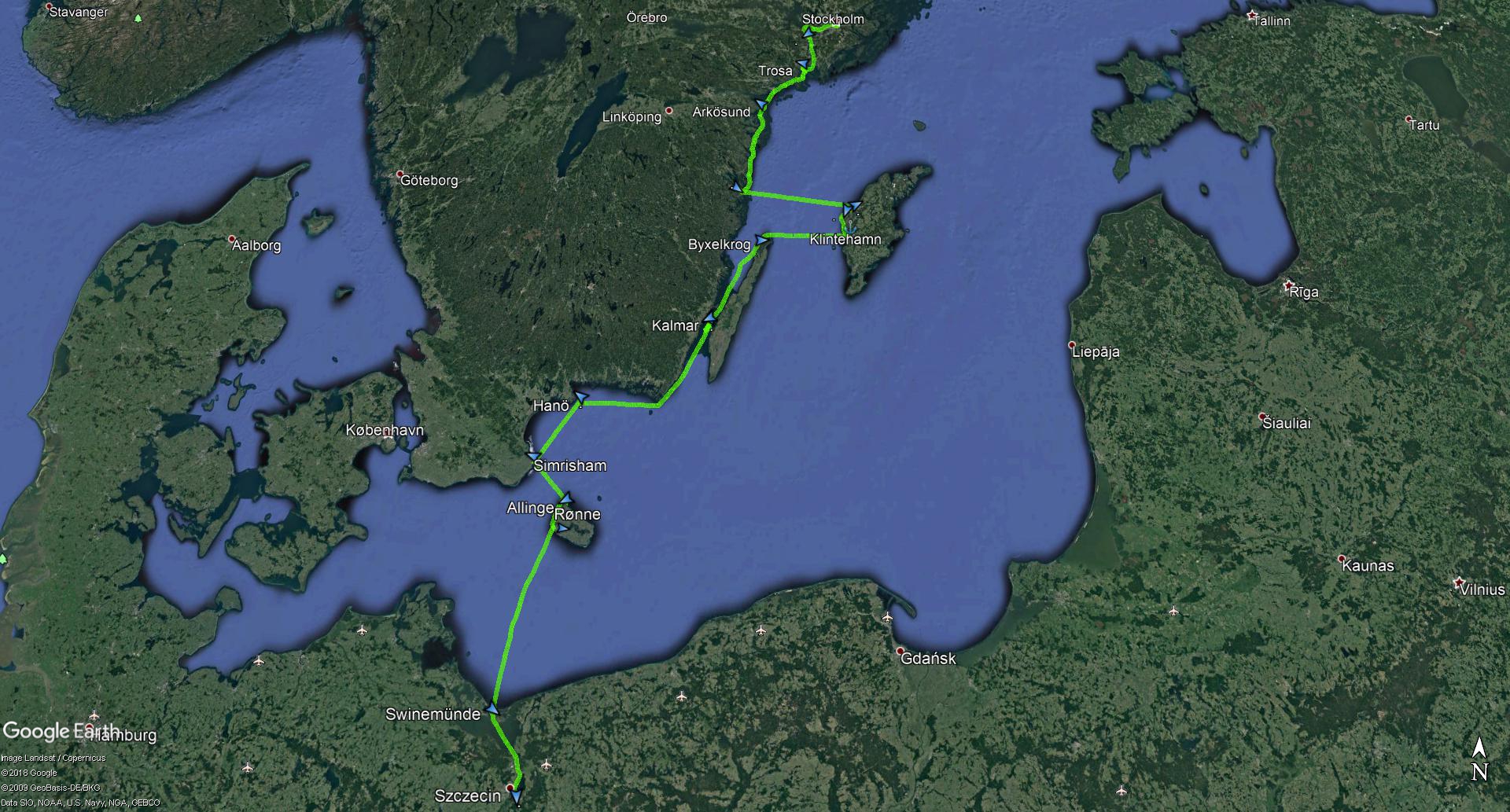 2019 mit Thomas zurück Stockholm bis Stettin