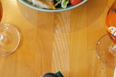 Fischsuppe und Dorschsalat